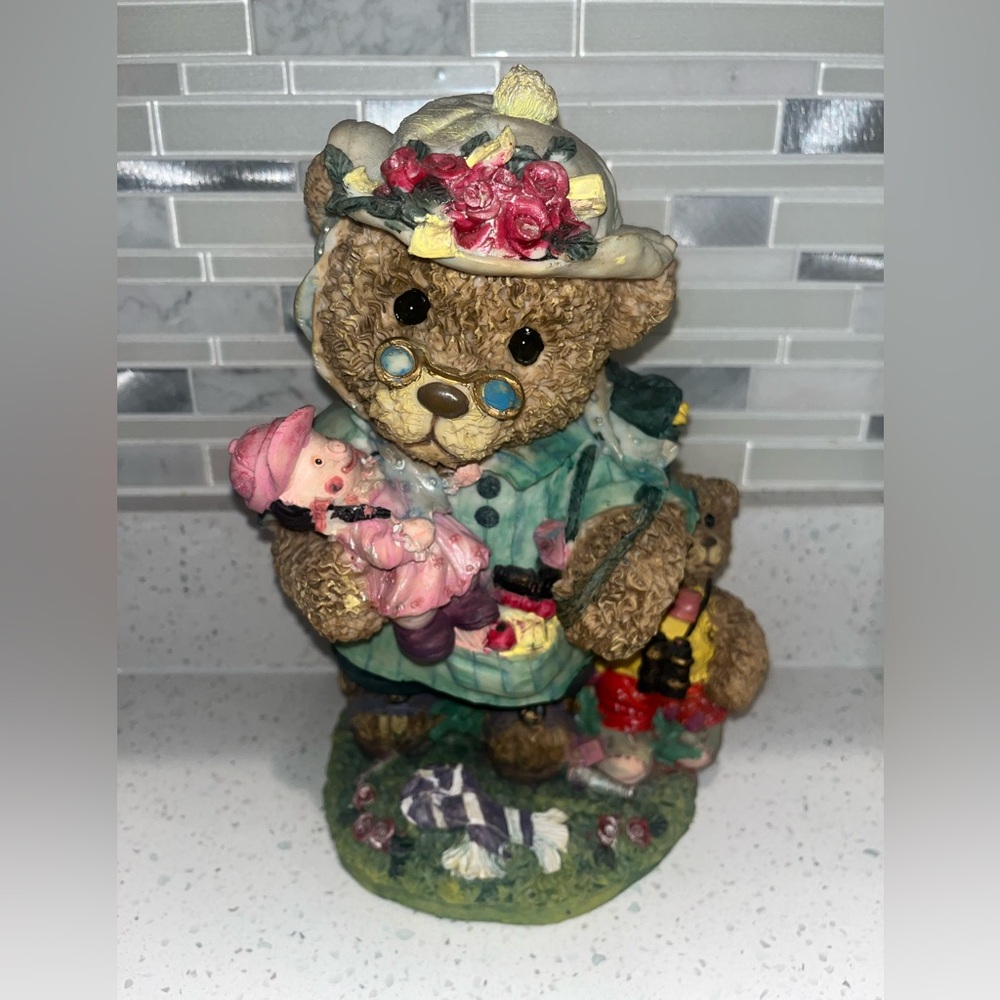 Vintage Grandbear and Cub on Adventure 12" Resin